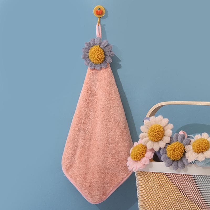 Cute Hand Towels for Kitchen Bathroom Coral Velvet Microfiber Soft Quick Dry Absorbent Cleaning Cloths Home Sauna Terry Towel