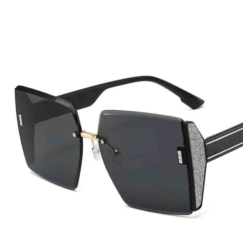 New Borderless Square Sunglasses Women Designer Fashion UV400 Sun Glasses Outdoor Travel Eyewear Oculos De Sol As shown in Figure
