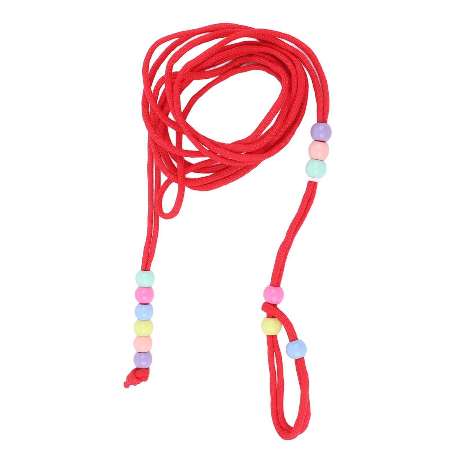 Reptile Traction Leash Safe Adjustable Beads Design Small Animal Traction Rope for Lizard Guinea red