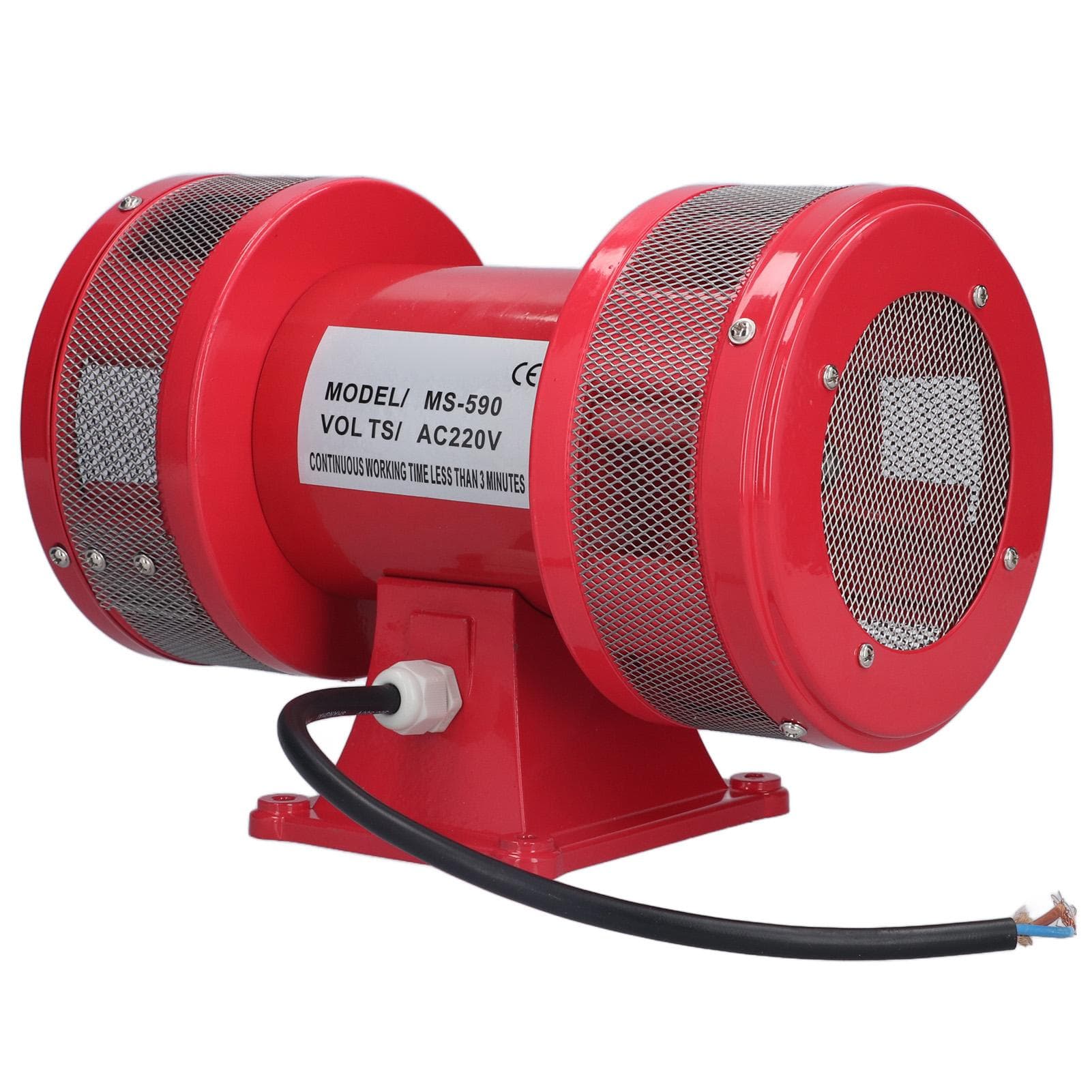Motor Alarm Dual Way 135dB High Decibel Electric Air Raid Siren Screw Mounting AC 220V MS?590