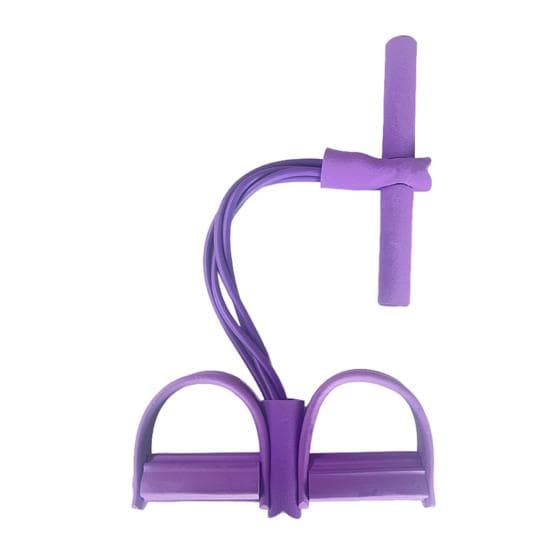4/6-Tube Pedal Puller Resistance Band with Handle Multifunction Elastic Yoga Sit-up Pull Rope Men Women Pedal Tensioner Exerciser Workout Equipment purple