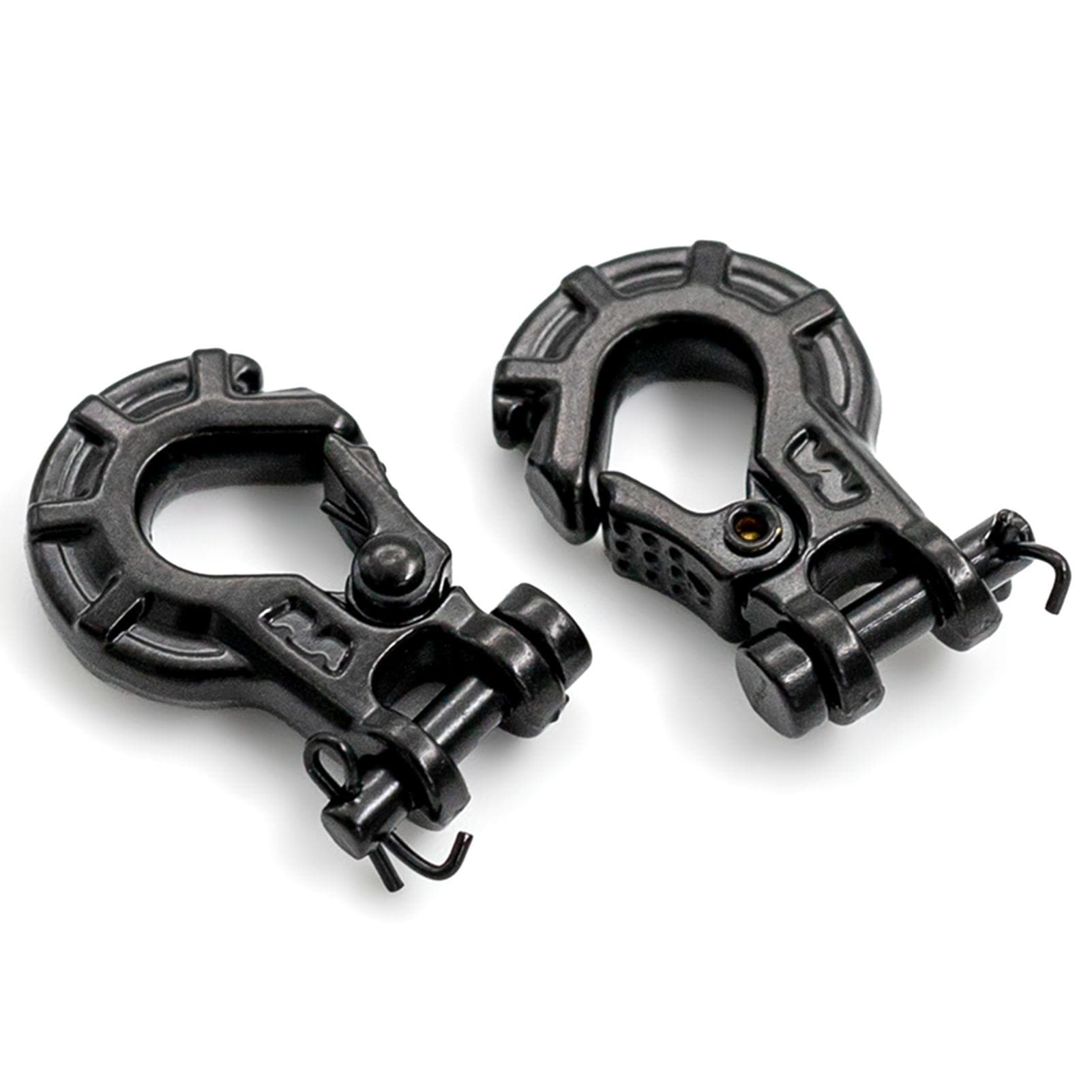 Remote Control Trailer Hook, 2PCS Durable Metal Winch Hook Trailer Hook Replacement for 1/10 TRAX4 black