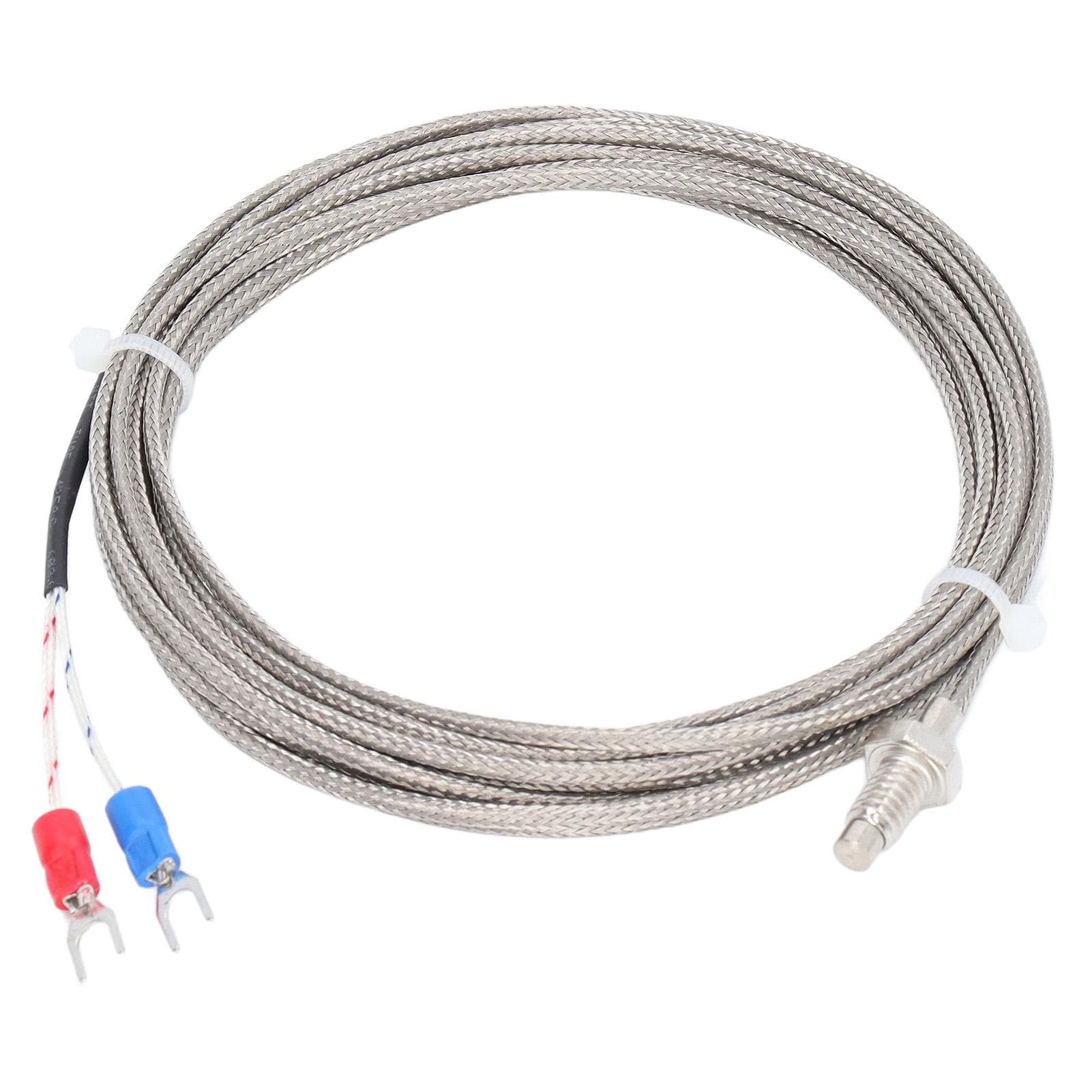 BERM K Type Screw Thermocouple Temperature Sensor Detector Gauge M6 Screw Thread 2 Wire Probe
