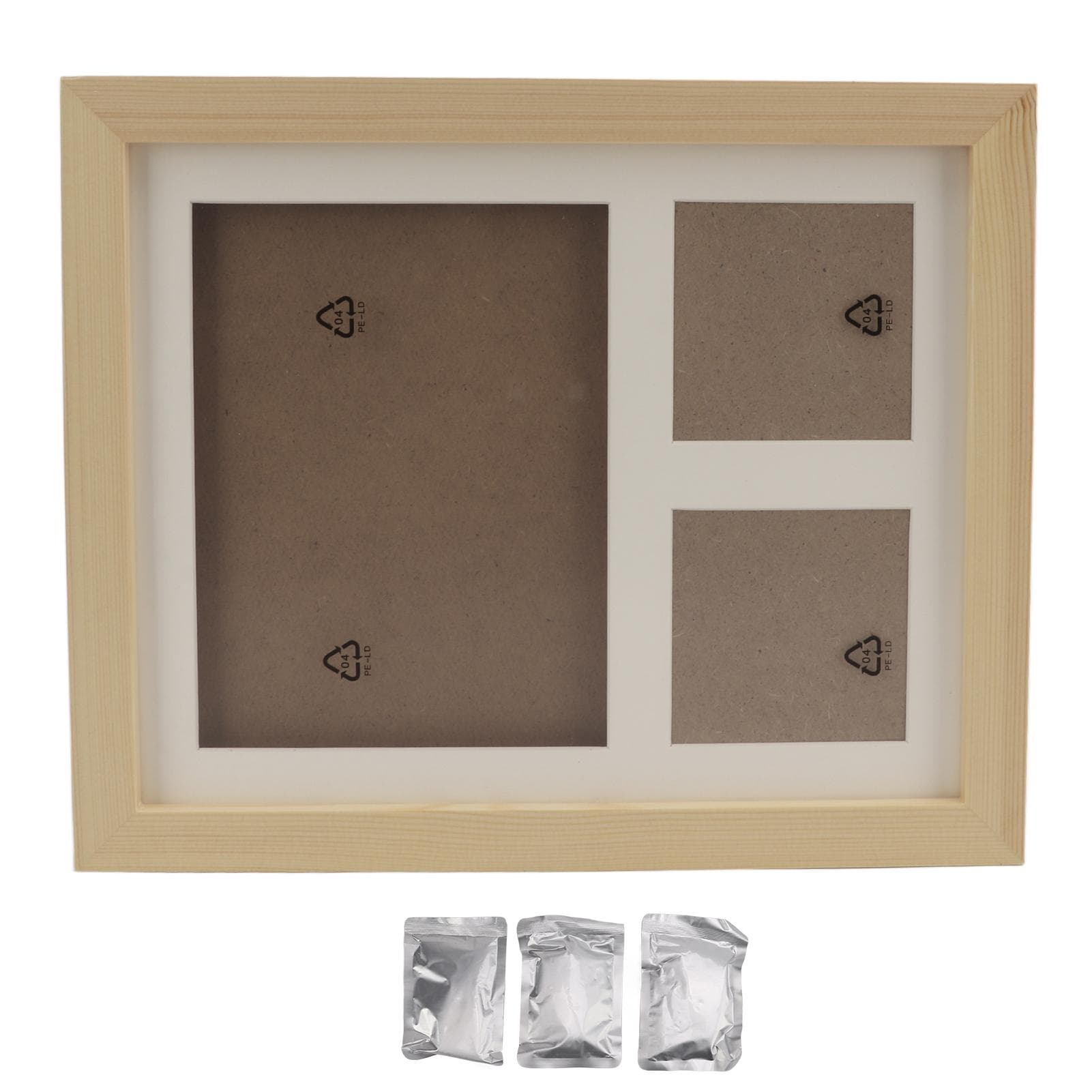 Dog Pet Pawprint Keepsake Kit Premium Wooden Photo Frame with Clay Mold for Paw Print Free Bonus