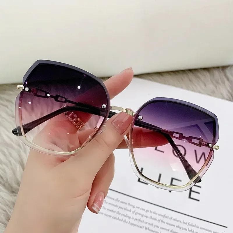 Outdoor Gradient Square Sunglasses Women Men Colorful Minimalist Sun Glasses Mirror Black Colors Fashion Designer Other