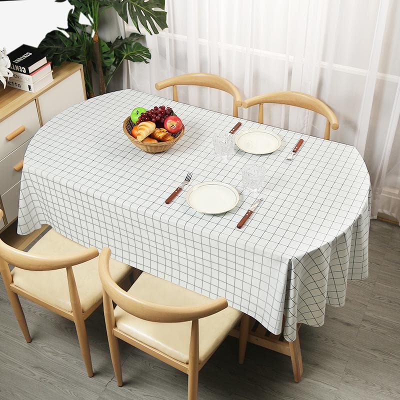 Oval Tablecloth Waterproof Oil Proof Pvc Table Cover case Decorative Dining Table Coffee Shop Wedding Decor Nice Table Cover 90x150cm 1pcs