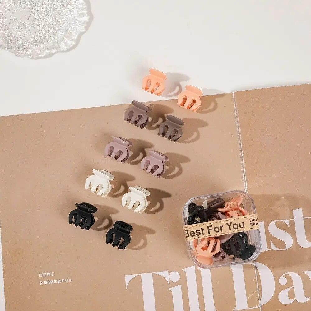 Multiple Styles Exquisite Box Small Acrylic Stripe Flowers Geometry Hairpin Barrette for Women Girl Child Accessories Headwear 10pcs