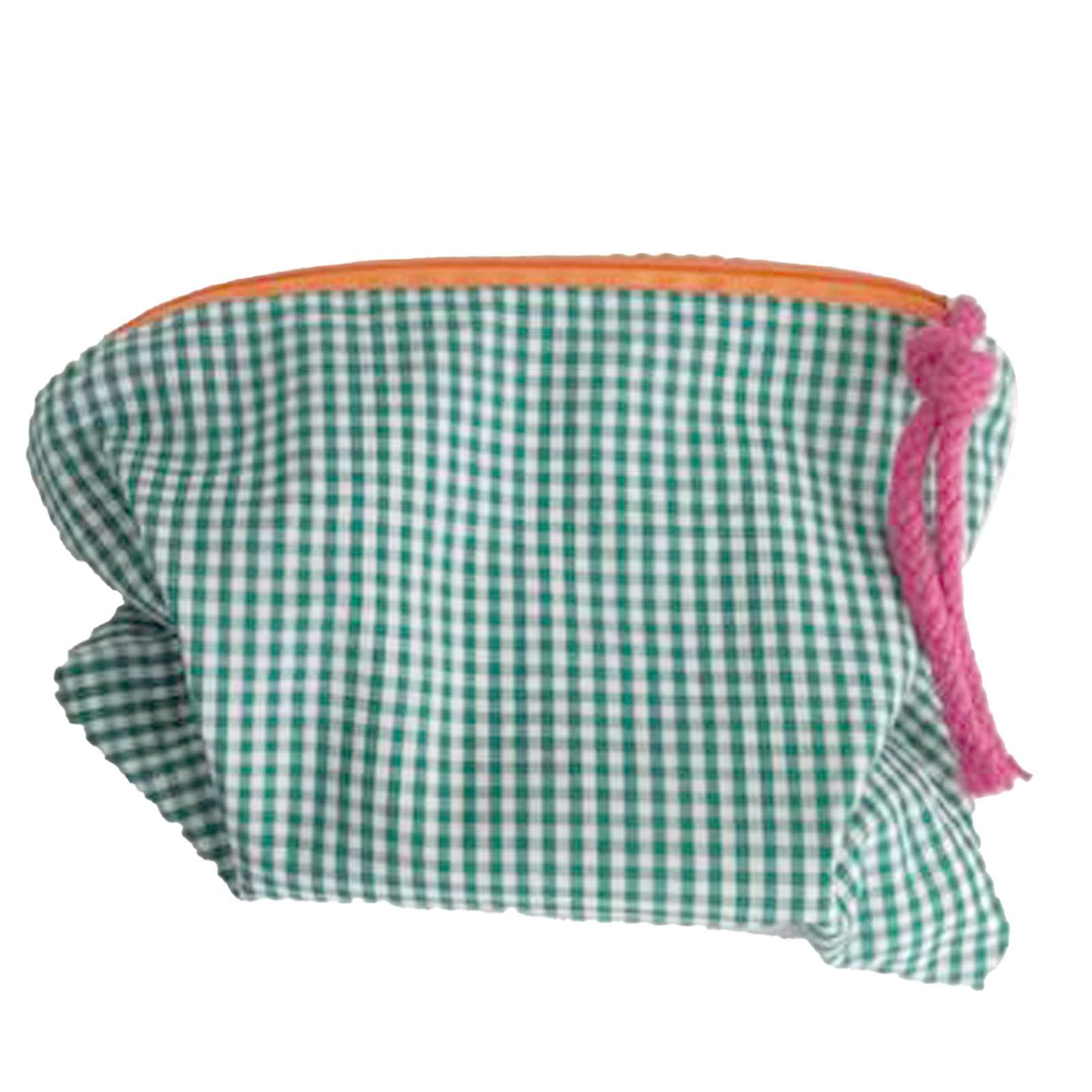 Makeup Pouch Large Capacity Cosmetic Travel Bag Waterproof Oxford Cloth Portable Toiletry Bag for green