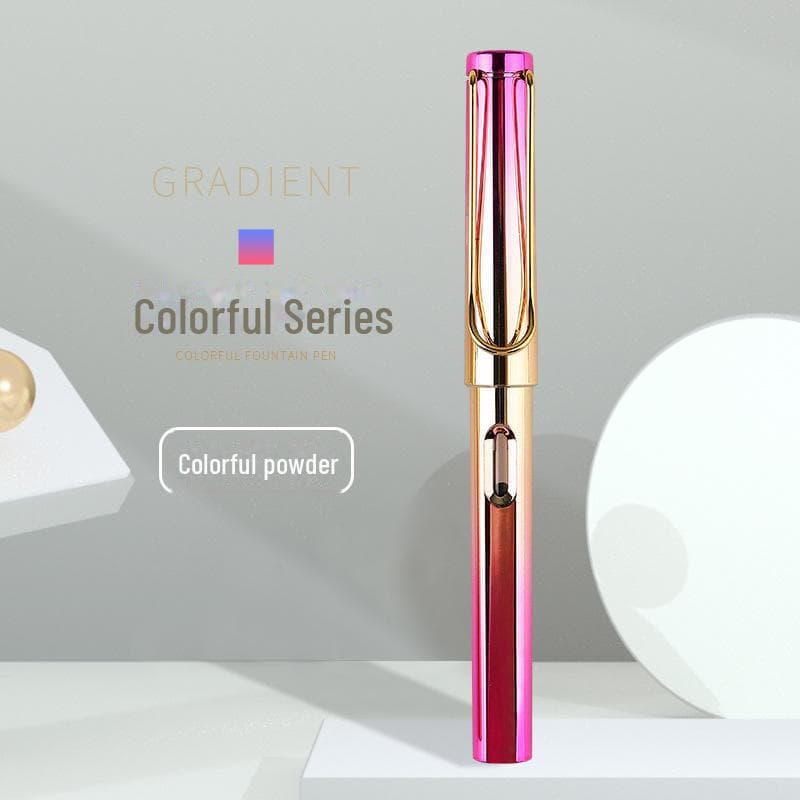 Colorful Student Fountain Pen with Replaceable Ink Capsule for Calligraphy and Correct Writing Posture 0.38mm with Converter