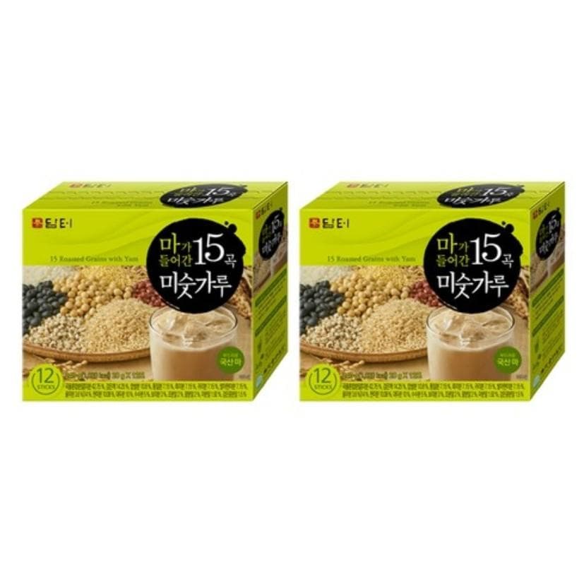 [Damteo] 15-grain misutgaru Chinese Yam/black beans/Granola/Superfood, Korean essential health food Chinese Yam 2Boxes (24sticks) 480g
