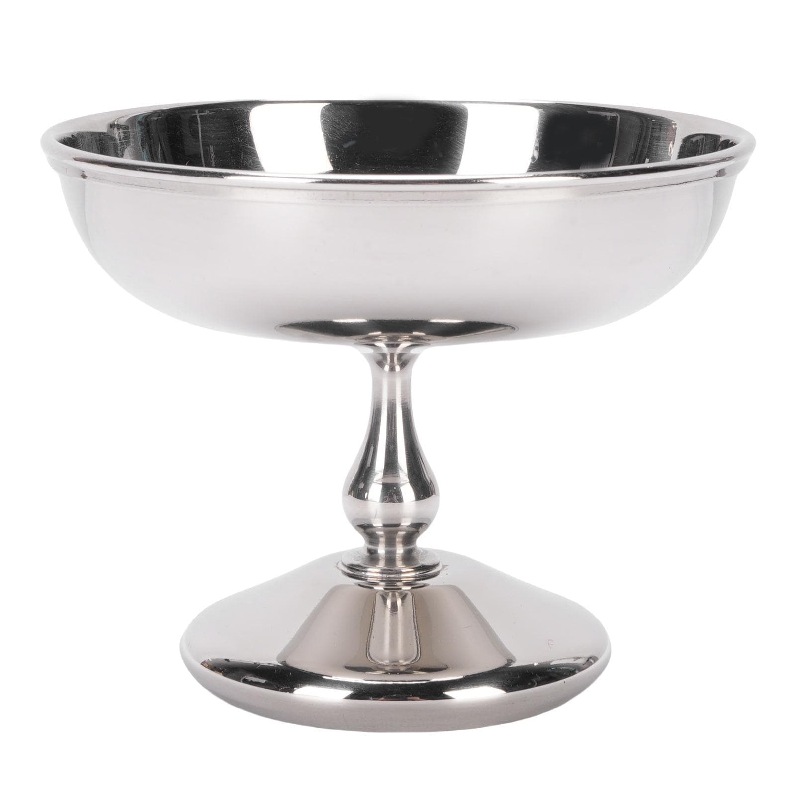 Ice Cream Cup Stainless Steel Serving Dessert Bowl Round Footed Snack Candy Cup for Salad Fruit L(for 6.5-9kg)