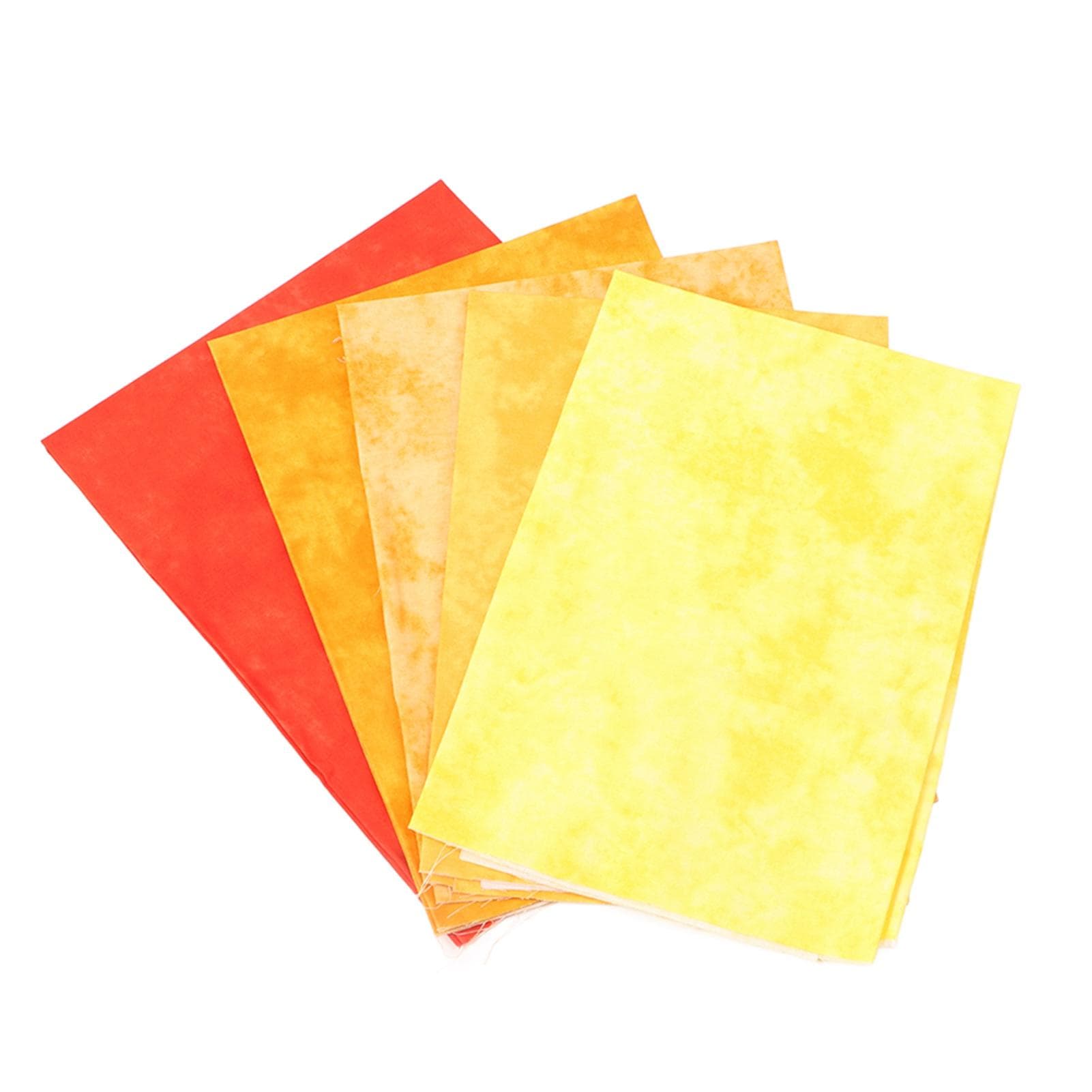 5Pcs Cotton Quilting Fabric Smudge Dyed 19.7in Long 17.7in Wide Soft Patchwork Fabric for 50*45cm (5 pieces) multicolour