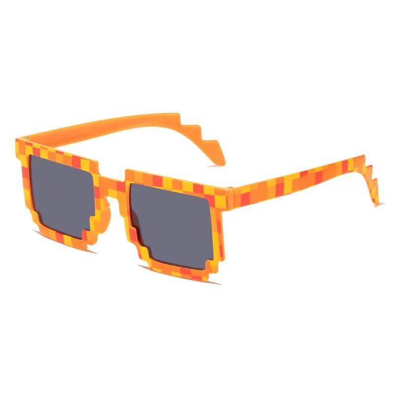 New Fashion Pixel Sunglasses Creeper Glasses Funny Mosaic Goggles for Boys Girls Trendy Eyewear