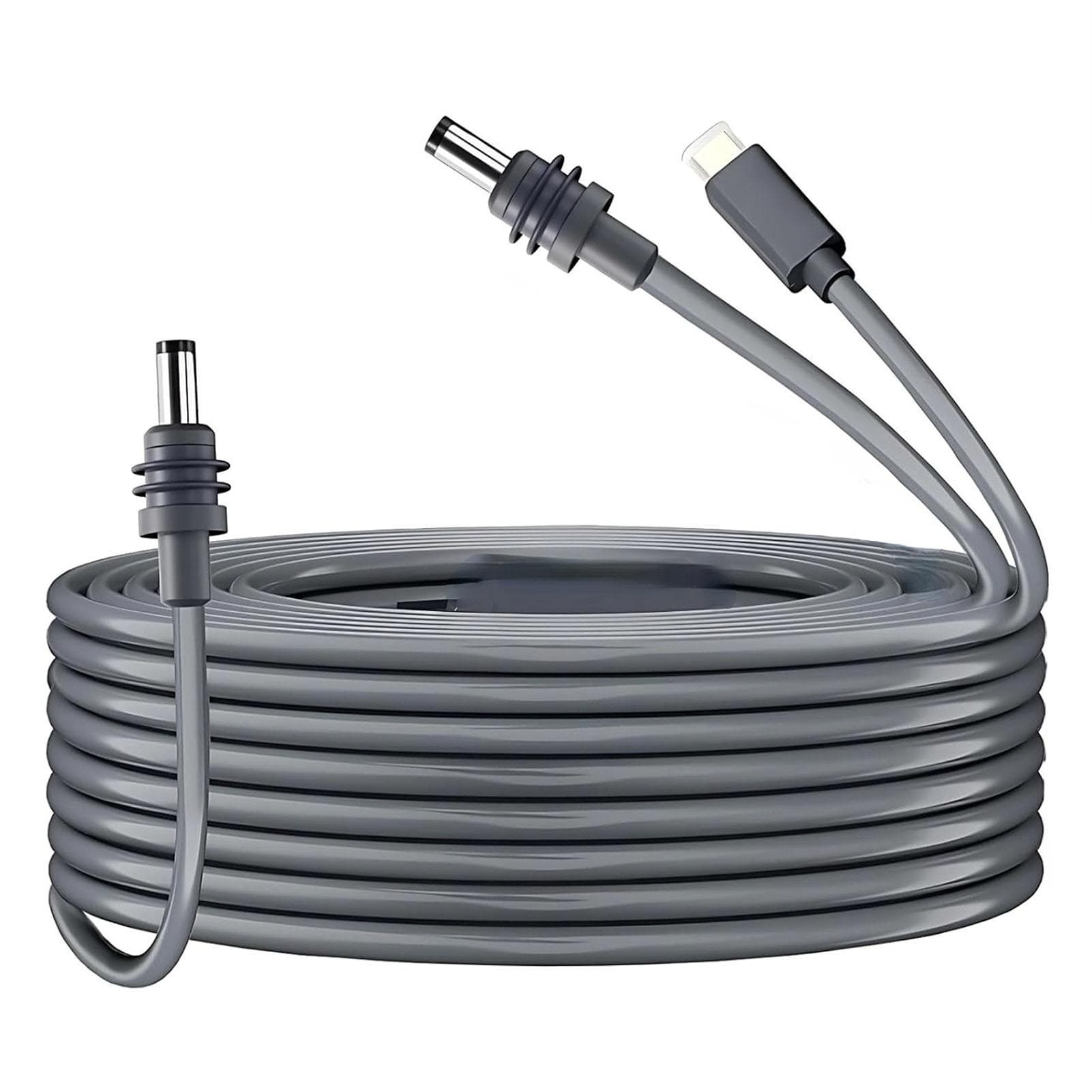 10FT 18AWG Cable Type C and DC Plug to DC Multipurpose Water Proof Cord for Mini Dish Antenna 65W+
