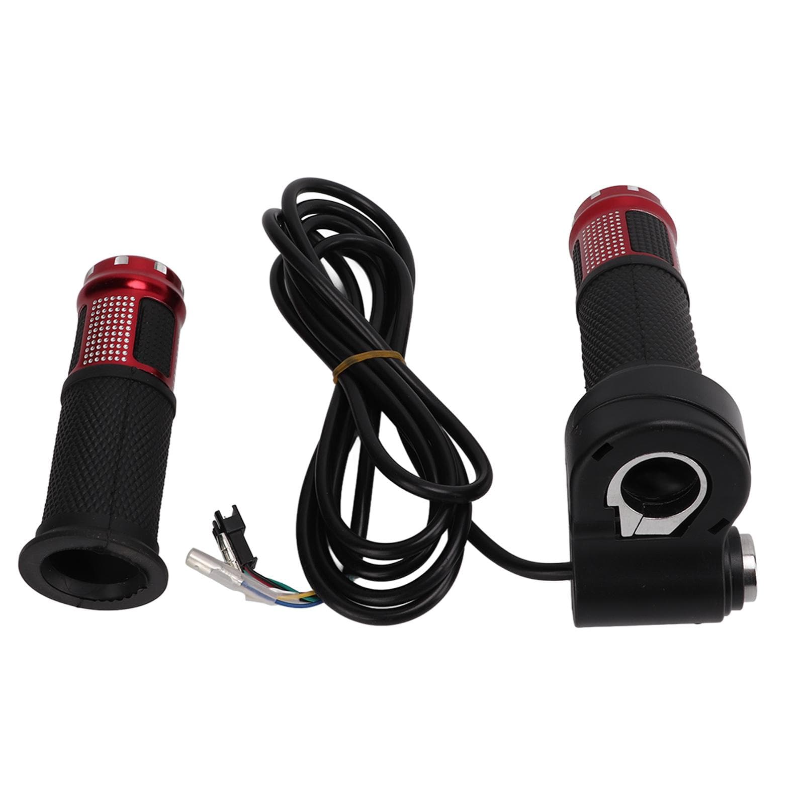 1Pair Thumb Throttle Grip Routine Twist Throttle Handle Grip with Keys for Electric Scooter BikeRed