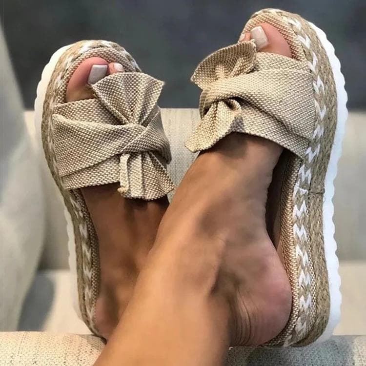 Women Heels Sandals with Wedges Shoes Woman Flower Platform Slippers Summer New Female Sandalias Mujer Elegant Summer Shoes 36