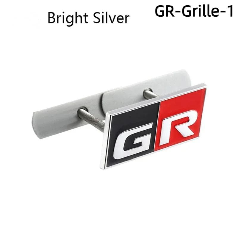 3D Metal GR Sport Logo Car Sticker Labeling Emblem Badge Decals Accessories GR-Grille-1