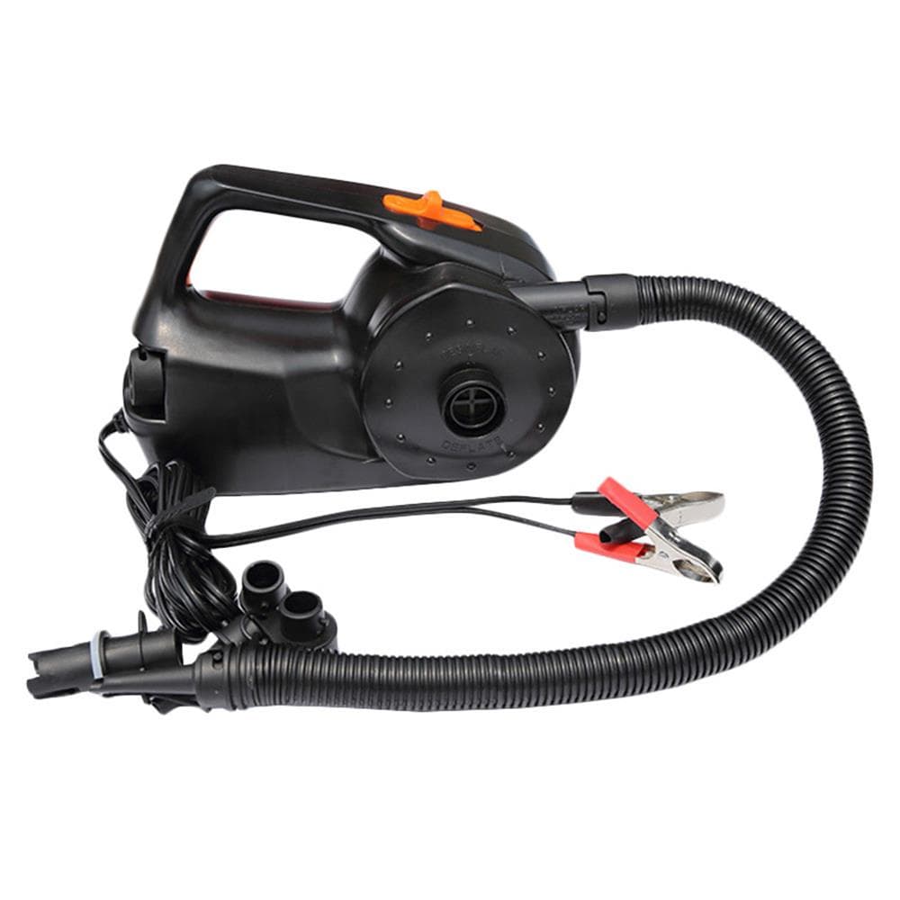 12V 100W Car Pump Electric Inflatable Air Pump For Kayak Boat Swimming Pool Air black