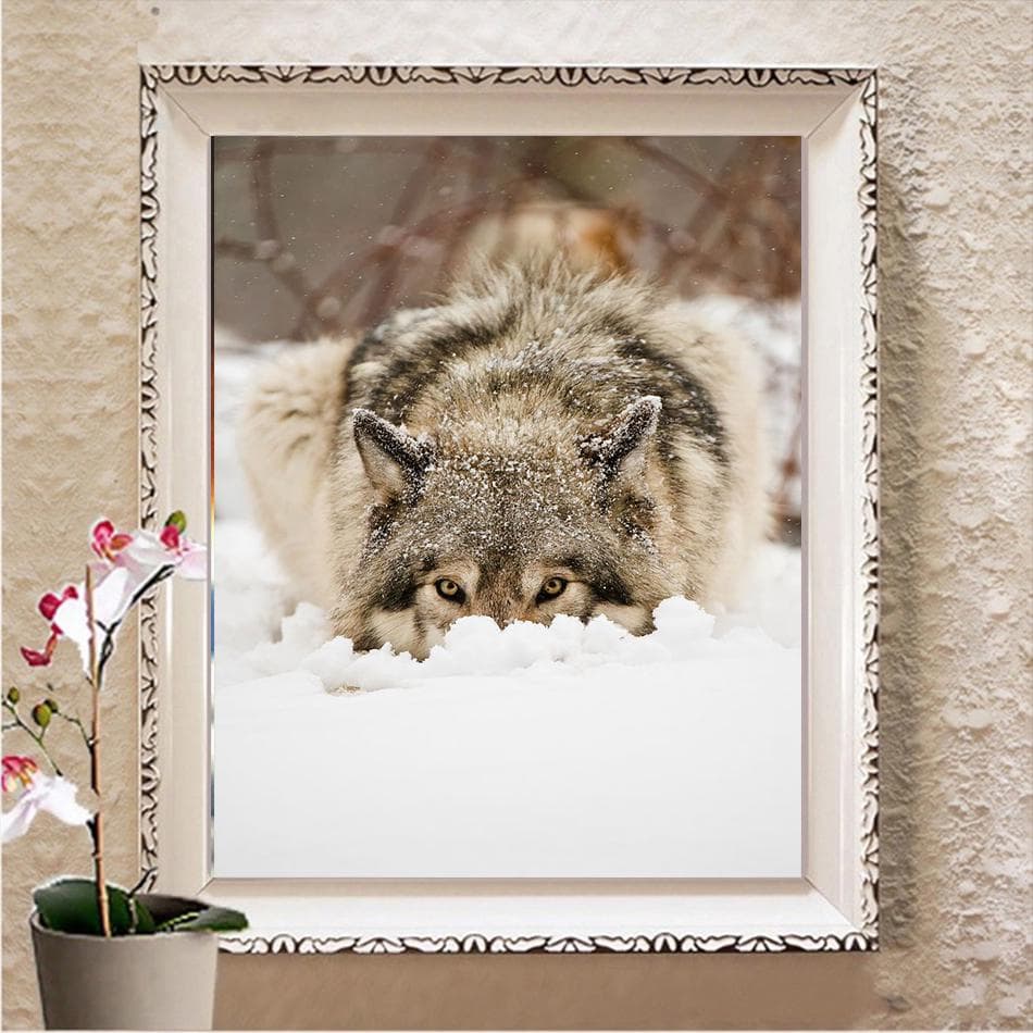 5d Diamond Painting Embroidery Rhinestones diamond painting full drill square Wolf Wall Arts Decor Full Square 20X30CM