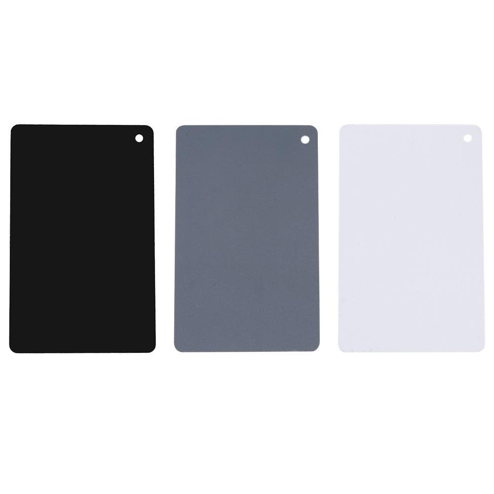 3 in 1 18percent Digital Photography Exposure Color GrayWhiteBlack Balance Card Set with Strap