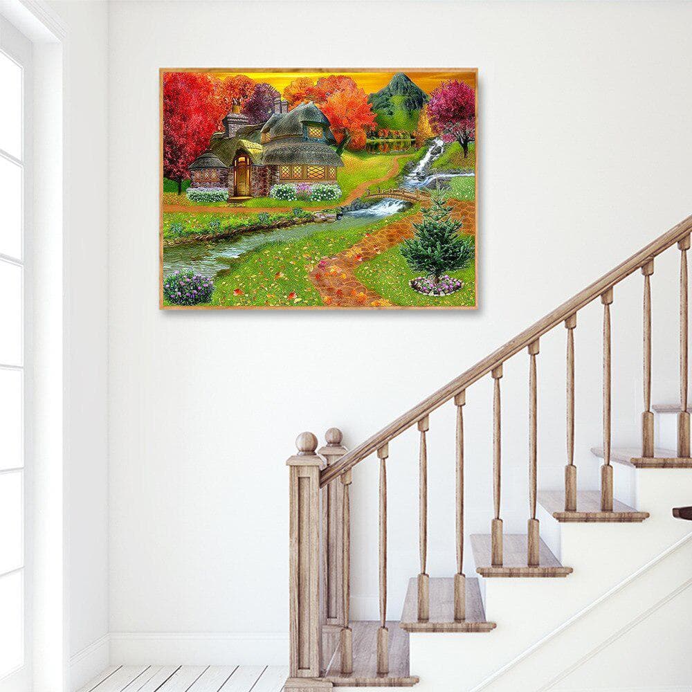 Diamond Painting with Square Stones Full Diamond Embroidery Complete Kit Nature Home Decoration 20X30CM