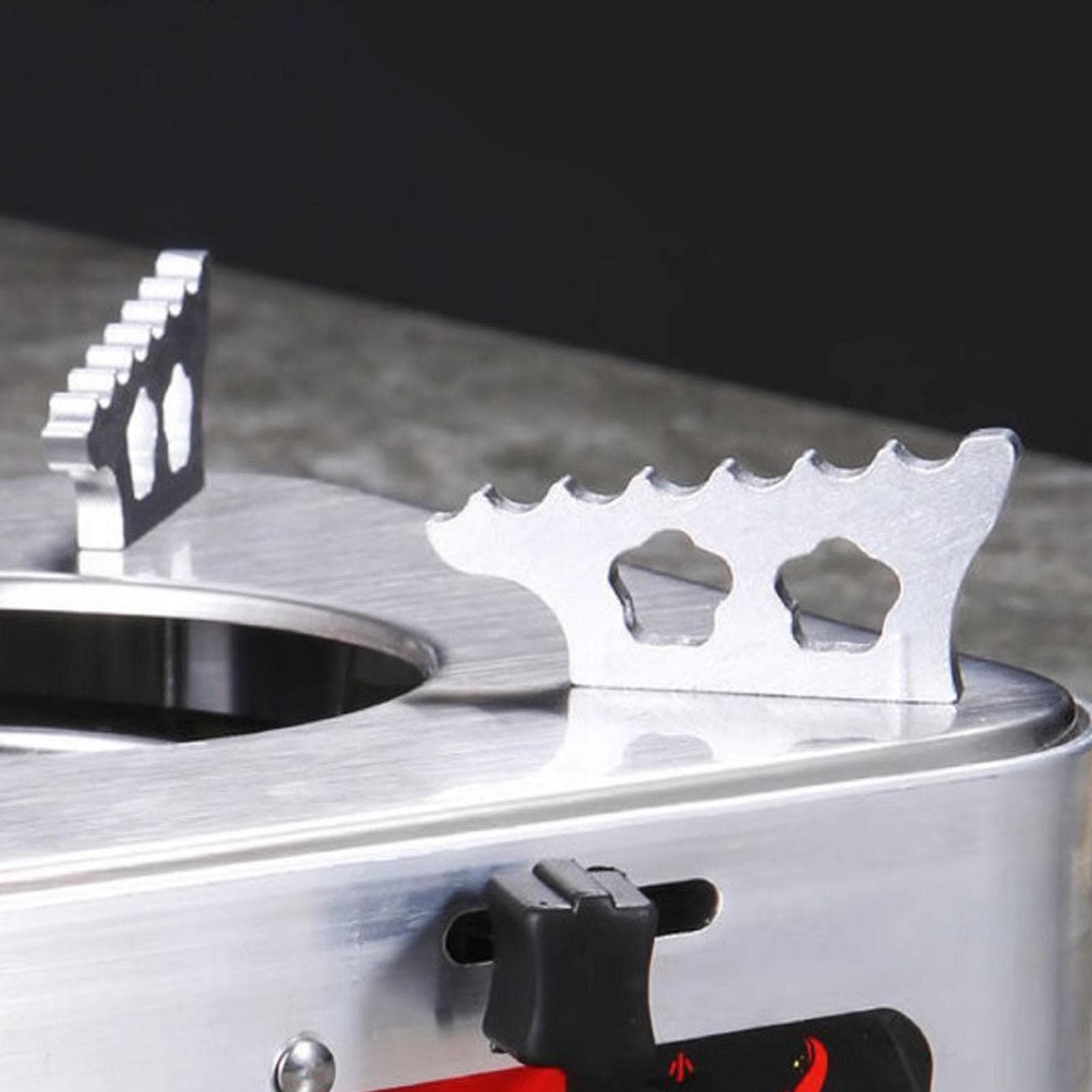 Square Camping Stove Fast Heating Adjust Fire Portable Alcohol Burner for Outdoor Backpacking