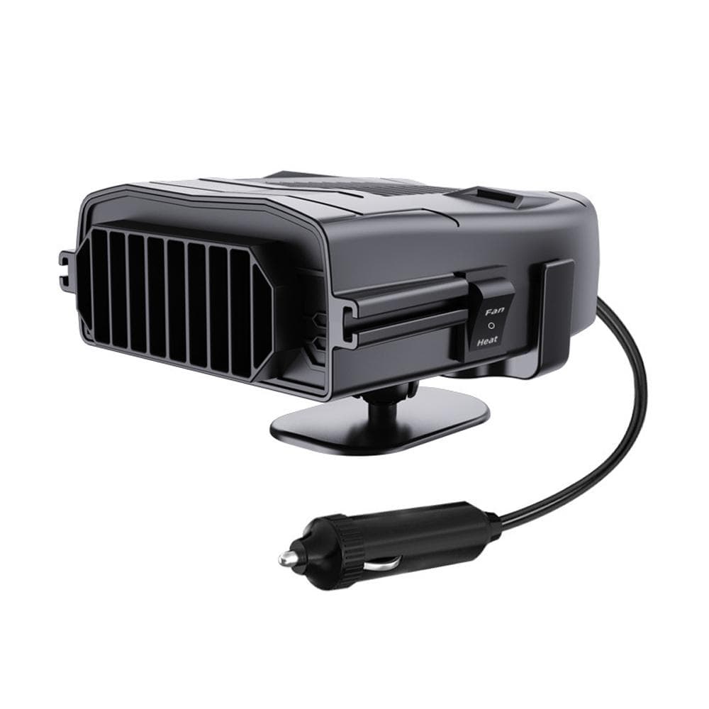 Portable Car Heater, 12V Fast Heating or Cooling Fan with 360 Degree Rotating Head, 2-In-1 black