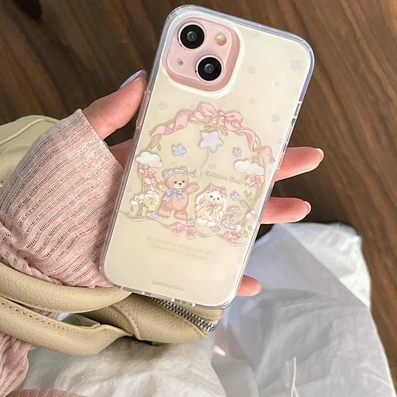 Little Bear Little Bunny Apple Phone Case 16/15 Promax Applicable To 11 Double Layer Imd Anti-fall IPhone 13 All Inclusive 12 iPhone XSMAX