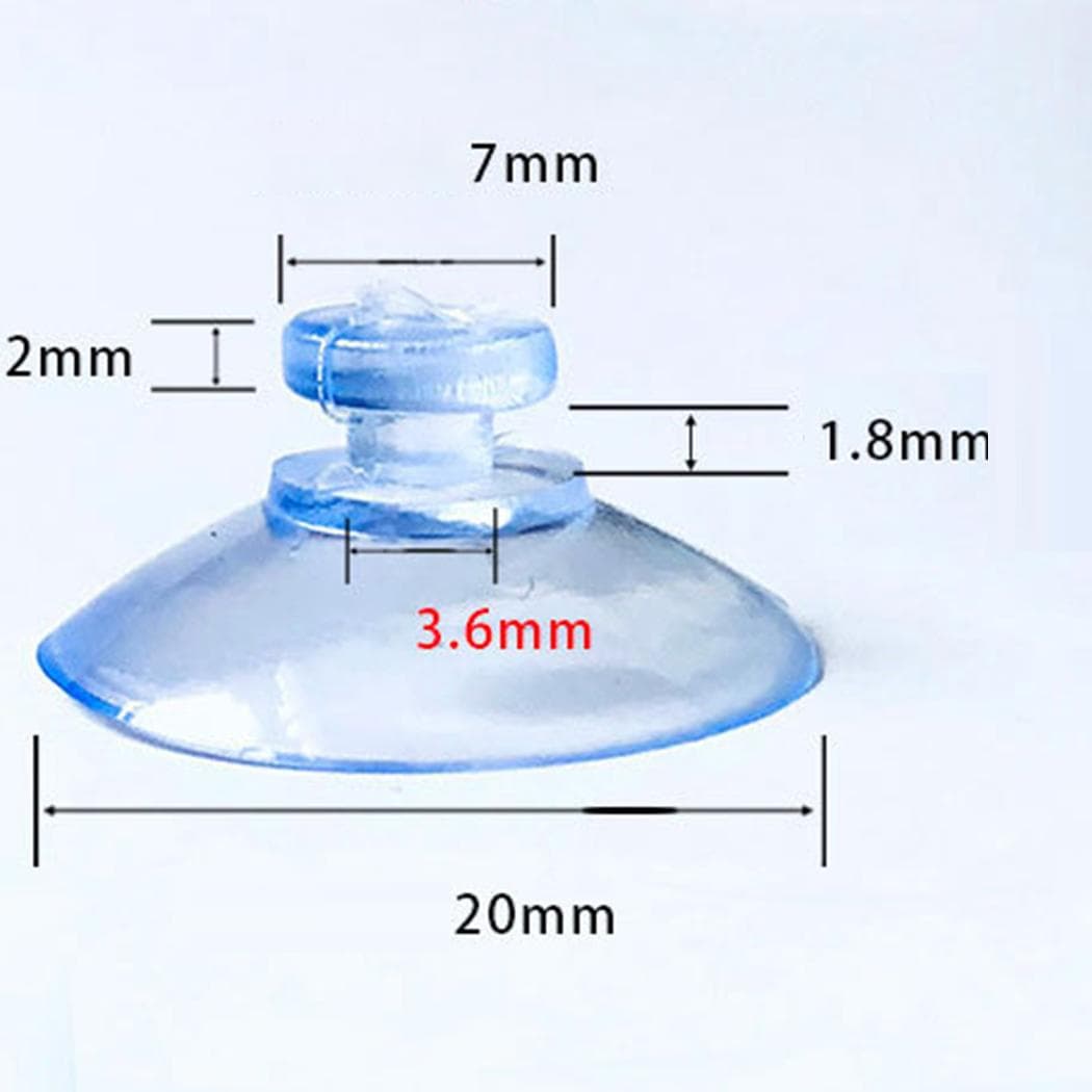 10pcs Suction Cups Any Type Wide Range Clear Plastic Rubber Casement Suckers 20mm
