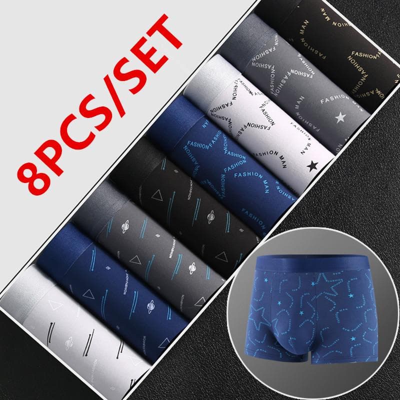4/8pcs Set Men's Underwear Boxers Cotton Male Panties Boxers Breathable Man Boxer Solid Underpants Comfortable Shorts Calzoncillo Hombre XXL