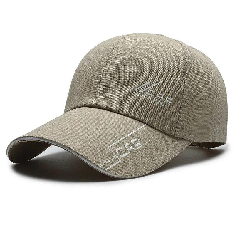 Hats, Men, Summer Long Brim, Baseball Caps, Spring Casual, Outdoor Sun, Fishing Hats, Sunscreens, Shade Caps, Women Adjustable khaki