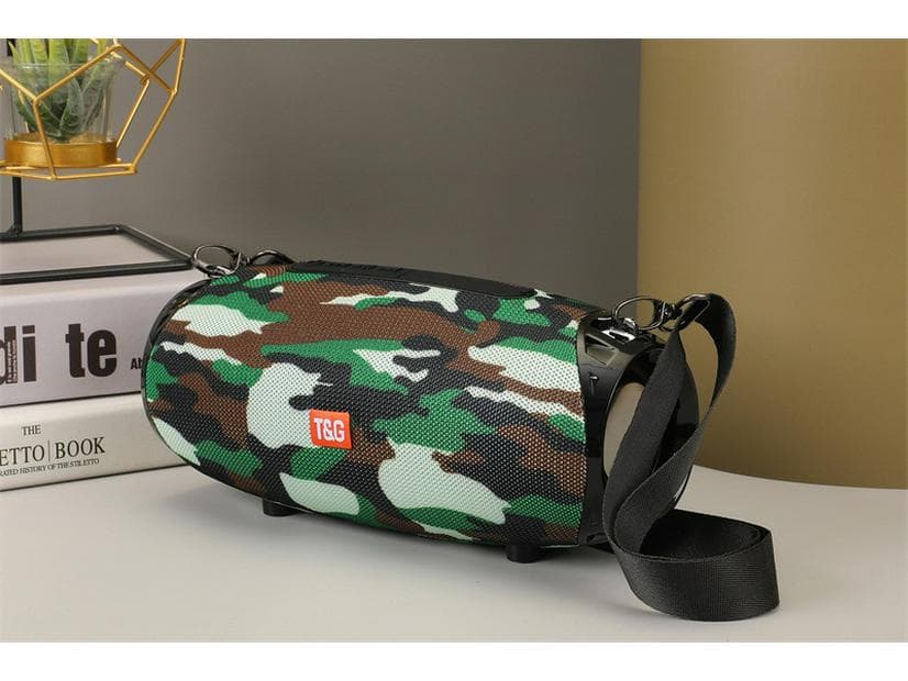 TG534 Waterproof Bluetooth Speaker: Outdoor Portable Subwoofer with Dual Diaphragm and High-Quality Sound, Plus Card and Call Features. green