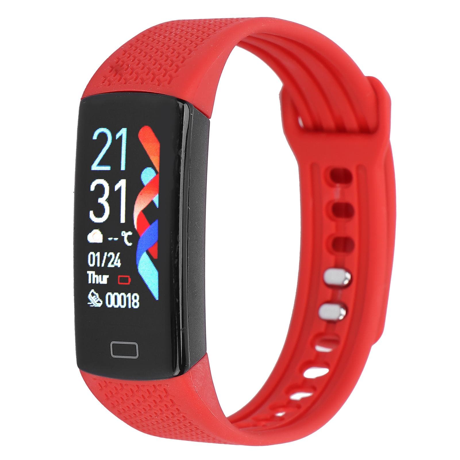Waterproof Electronic Wrist Watches Heart Rate Monitor Watches MultiFunctional Watch(Red )