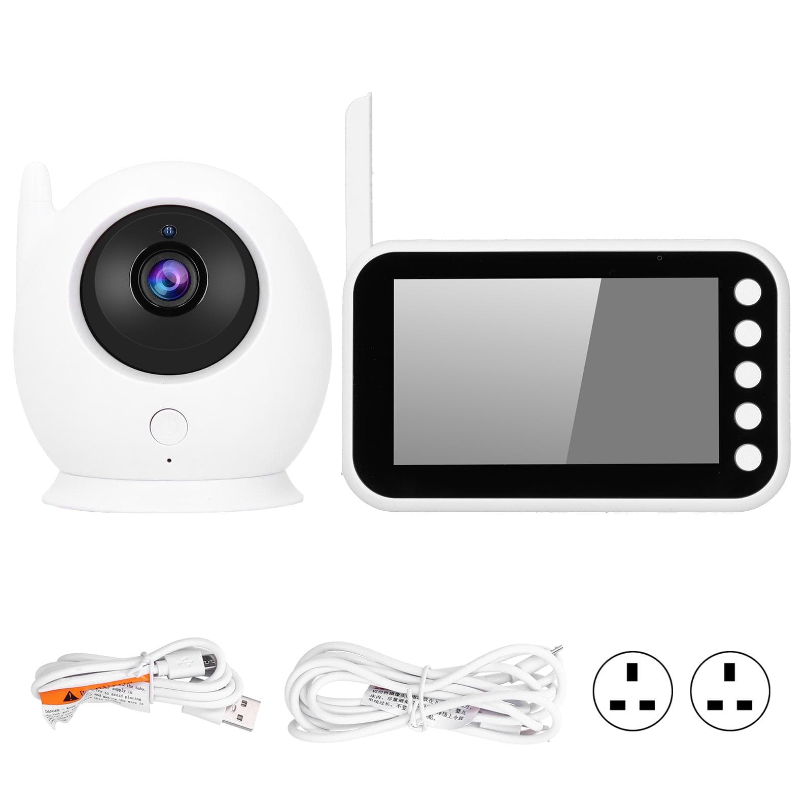 4.5in WiFi Baby Monitor 8 IR LEDs Security Camera 2 Way Audio Timing Reminder Temperature