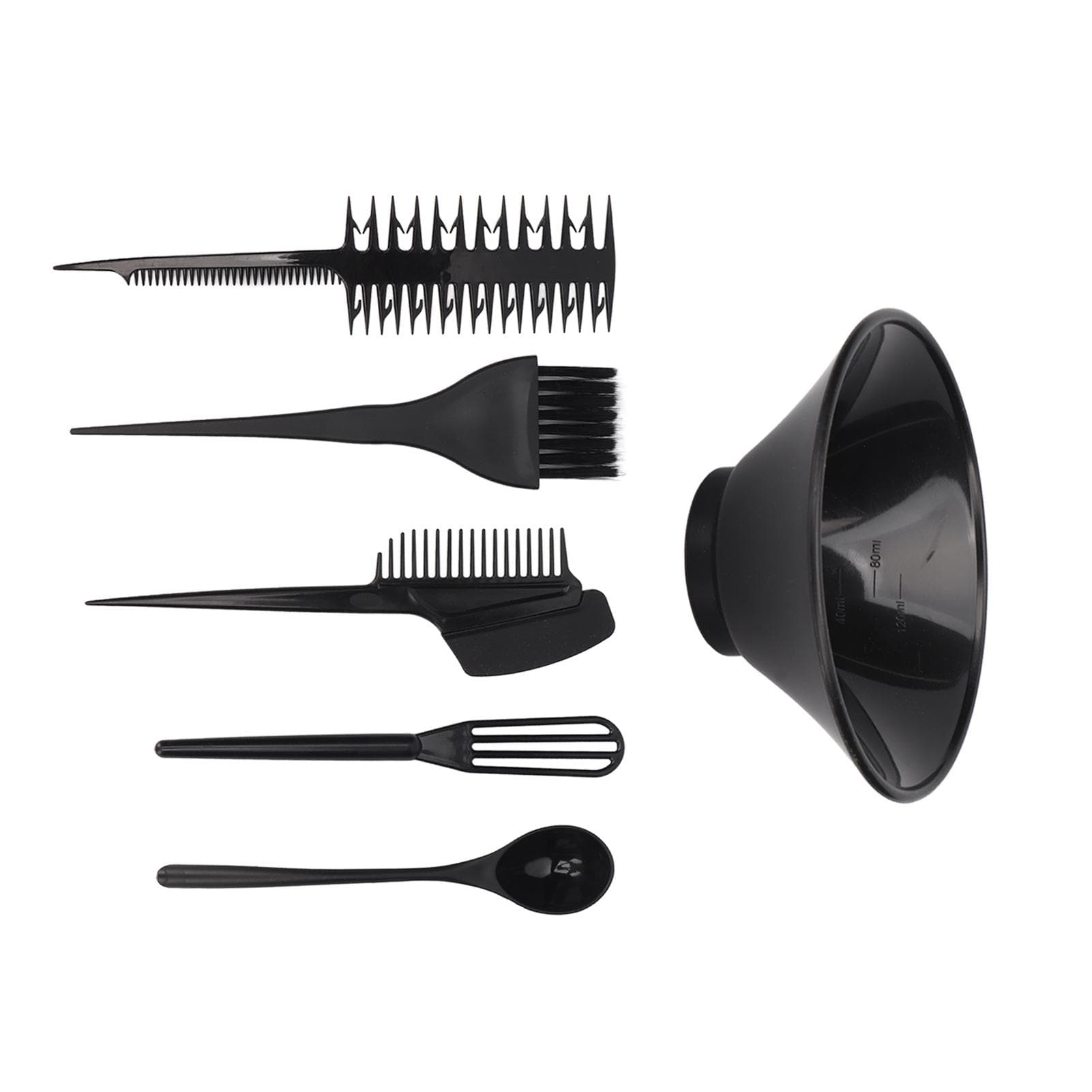 6pcs Hair Dye Kit Professional Multifunctional Soft Elastic Nylon Brush Hair Tinting Bowl Brush Set