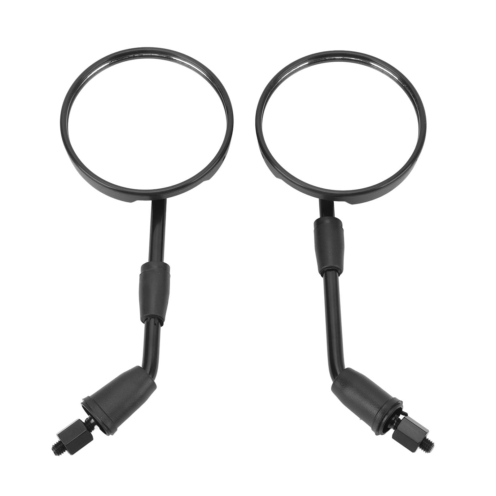 1 Pair Motorcycle Rearview Mirror Shockproof Clear Glass Lenses M8 Universal Motorbike Handlebar