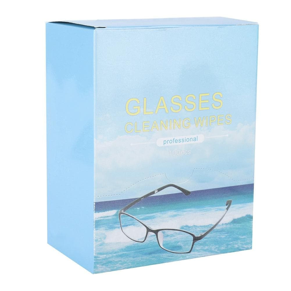 100PCS Glass Resin Lens Clean Wet Wipes Cleaning Disinfection Antibacterial