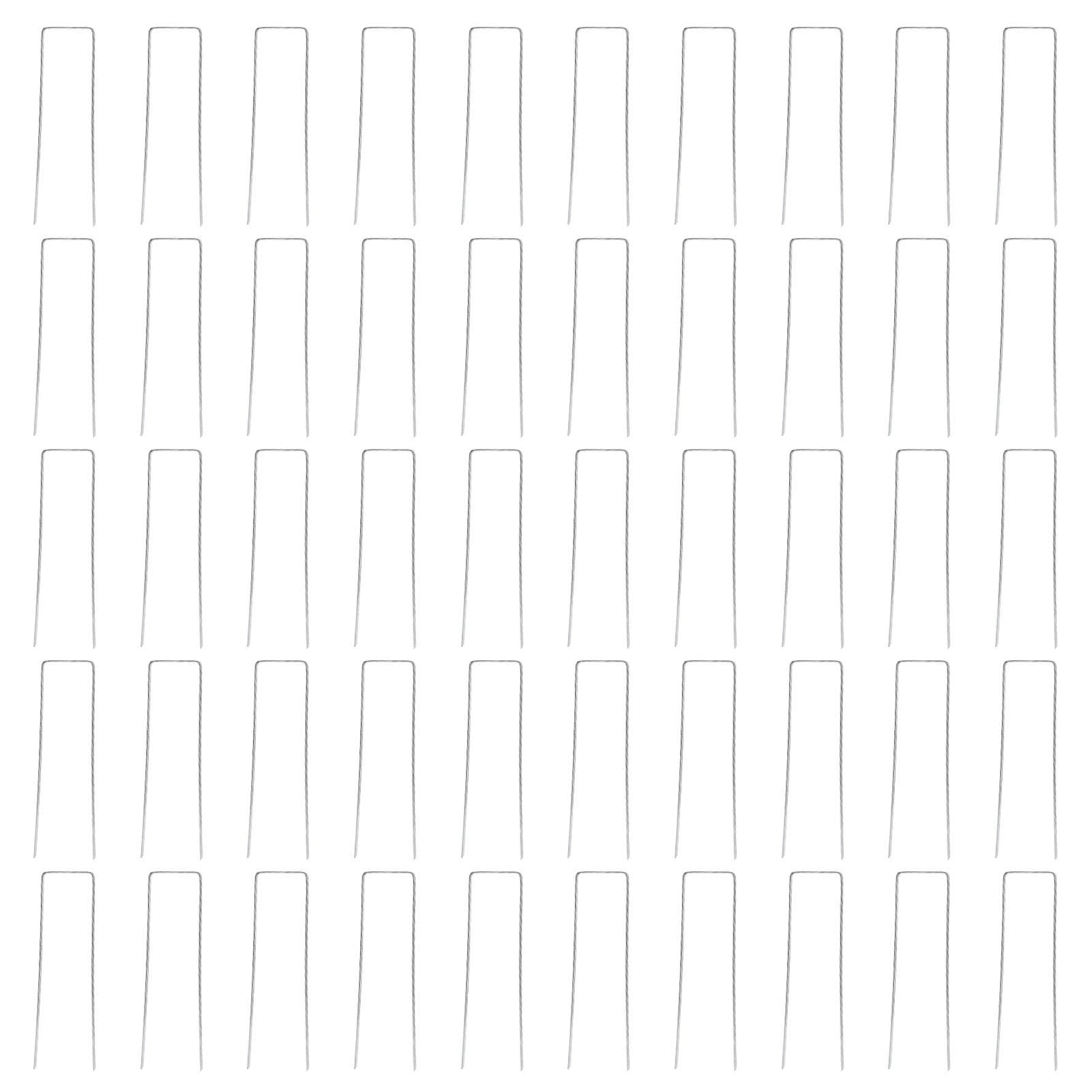50Pcs Garden Stakes Ground Staple Spikes U shaped Fixer Weed Barrier Fabric Landscape Lawn