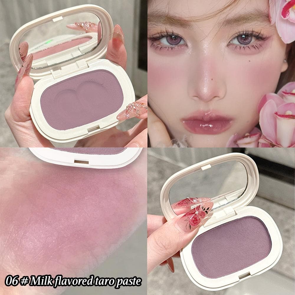 Single Color Blush Silky Texture Low Saturation Long-lasting Natural Matte Blush Cream Face Makeup Cosmetics