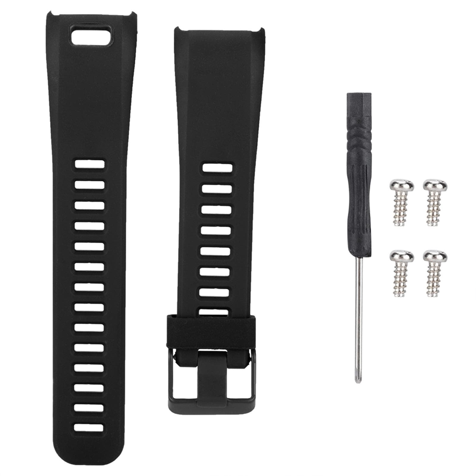Replacement Silicone Sport Bracelet Wrist Strap Wristband For Garmin Vivosmart HR (Black)