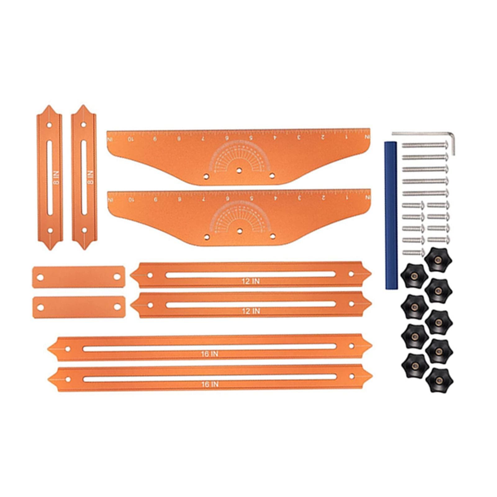 Stair Tread Template Tool Jig Aluminum Alloy Measuring Gauge Adjustable Sliding Installer with Case