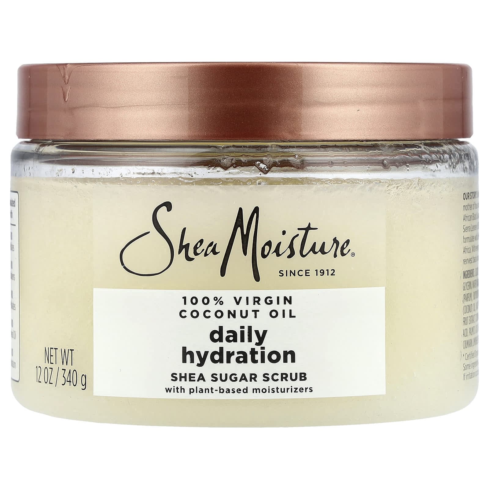 SheaMoisture Daily Hydration Shea Sugar Scrub, 100% Virgin Coconut Oil, 340g (12oz)