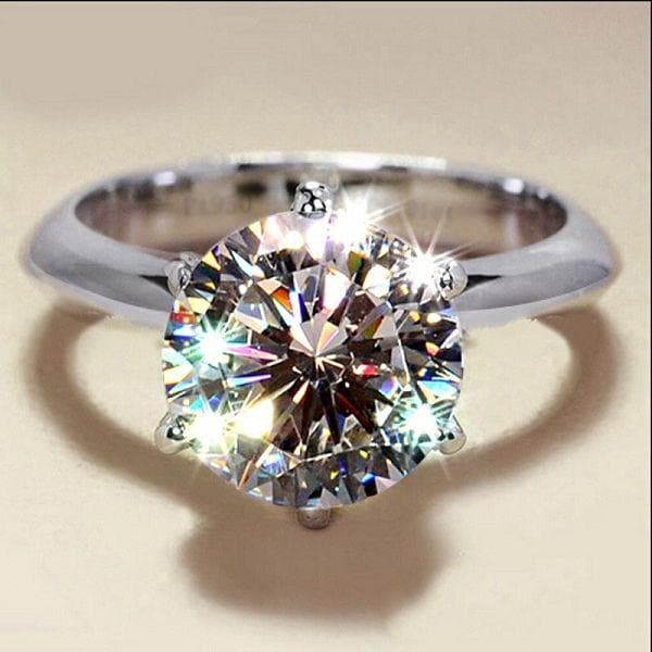 Ladies Bride Wedding Engagement Ring Alloy Ring 8 multicolour