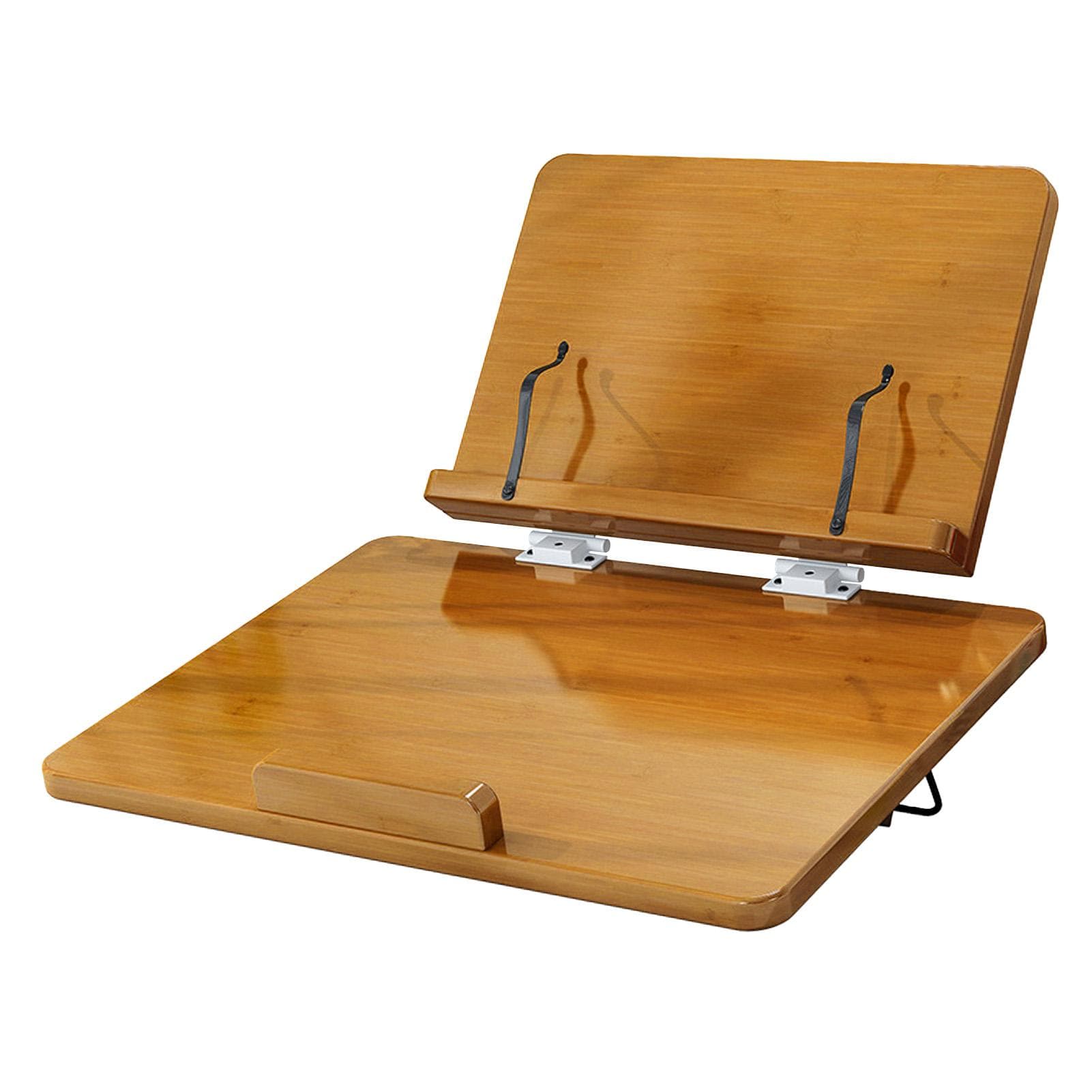 Book Stand Multifunctional Wooden Desktop Reading Book Stand Holder for Students Children Dark