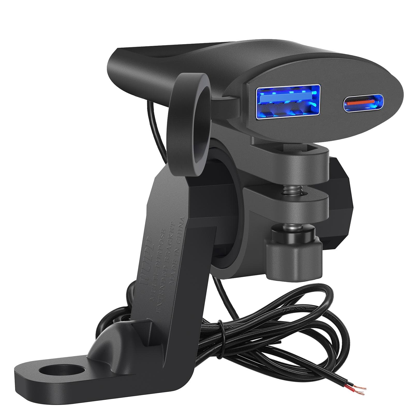Motorcycle Phone Charger Dual USB AC Quick Charge 3.0 Motorcycle USB Charger Intelligent Power