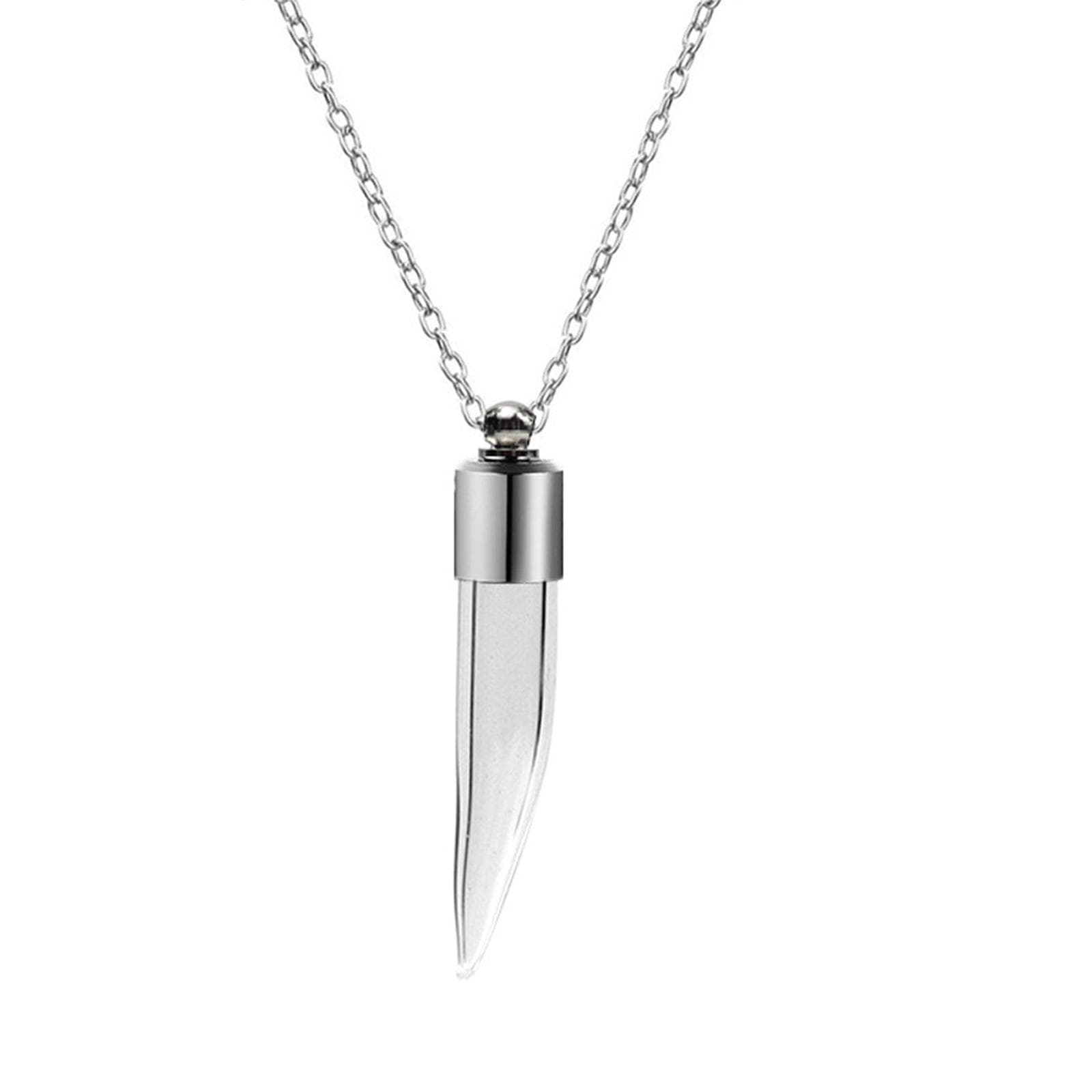 Convenient Glass Bottle Pendant Necklace Easy to Open and Carry Pendant Neckchain for Small Decorations and Fragrances 3