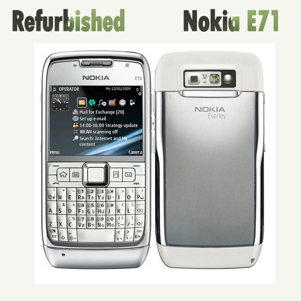 Refurbished Nokia Original Unlocked Nokia E71 QWERTY Keyboard Mobile Phone With 1 SIM Simple Set gray