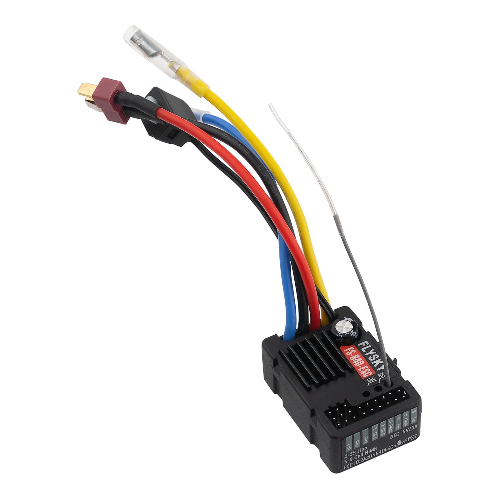 FLYSKY FS-R4D-ESC Speed LED Control 2 in 1 ANT Receiver for FS-HW-G4P MG4 G7P MG7 1/10 Crawler black
