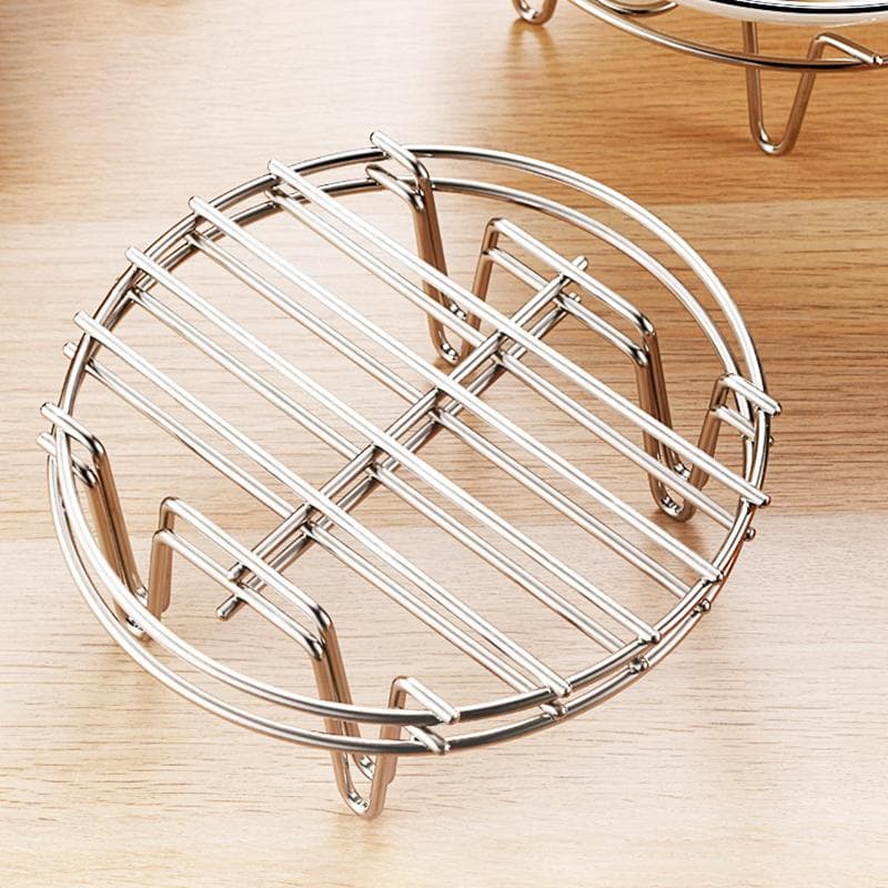 Stainless Steel Cookware Steamer Rack Cooking Baking Pot Stand Airfryer Grill Food Accessories Kitchen Steaming Racks 19x4cm