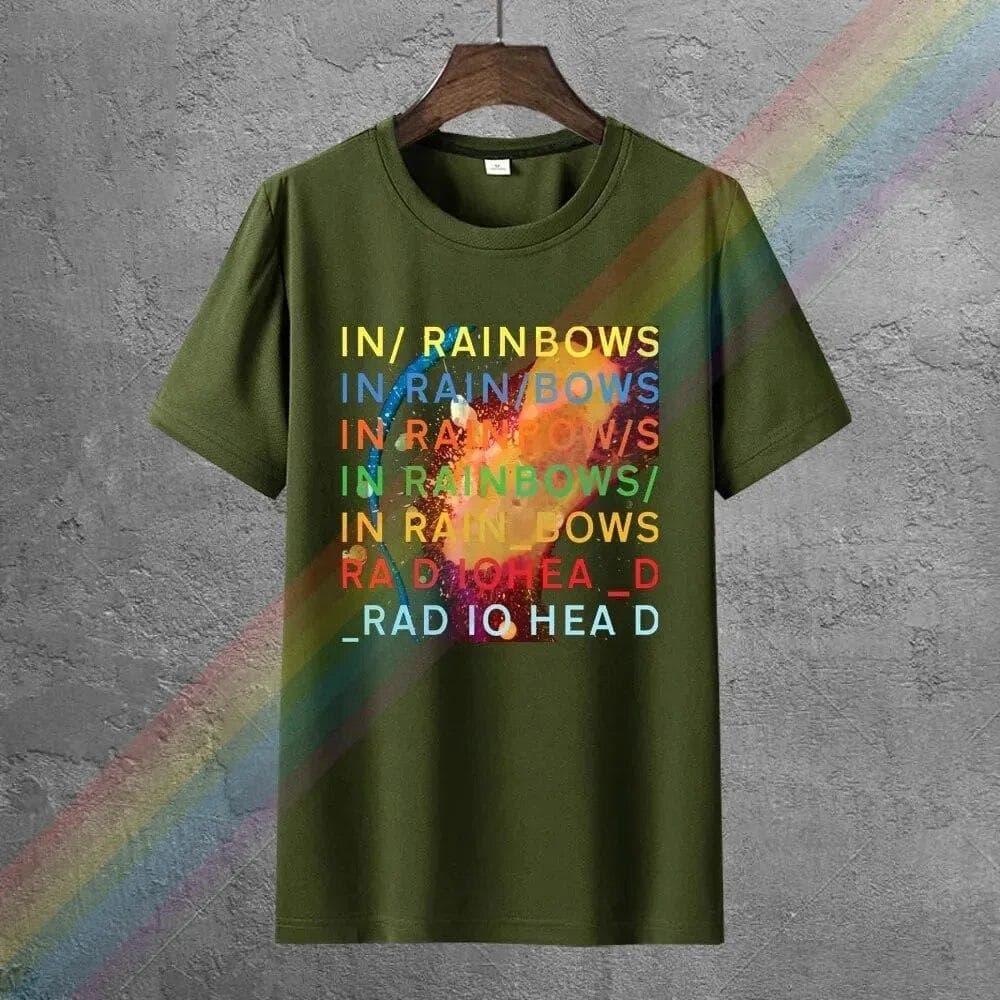 Radiohead in Rainbows Rock Radiohead Black T-Shirt S-5Xl Unisex Cotton T-Shirt Fashion Unisex T-Shirt Ordinary L